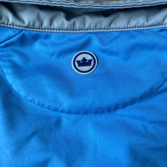 Peter Millar Golf Tech Blue and Gray Quilted Patterned Front Jacket-Large - Picture 10 of 10